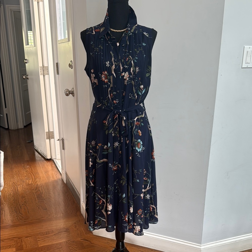 Nanette Lepore Blue and White Sleeveless Sundress